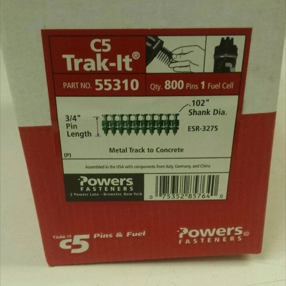 Powers Fasteners C5 Trak-It Part No. 55310 with Fuel Cells and 3/4" Pins